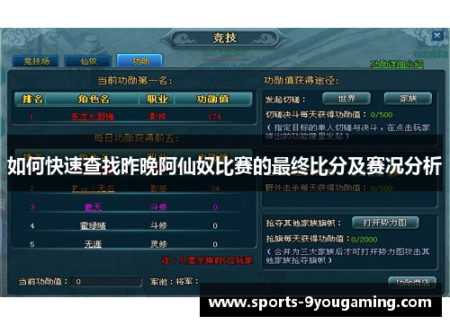 如何快速查找昨晚阿仙奴比赛的最终比分及赛况分析